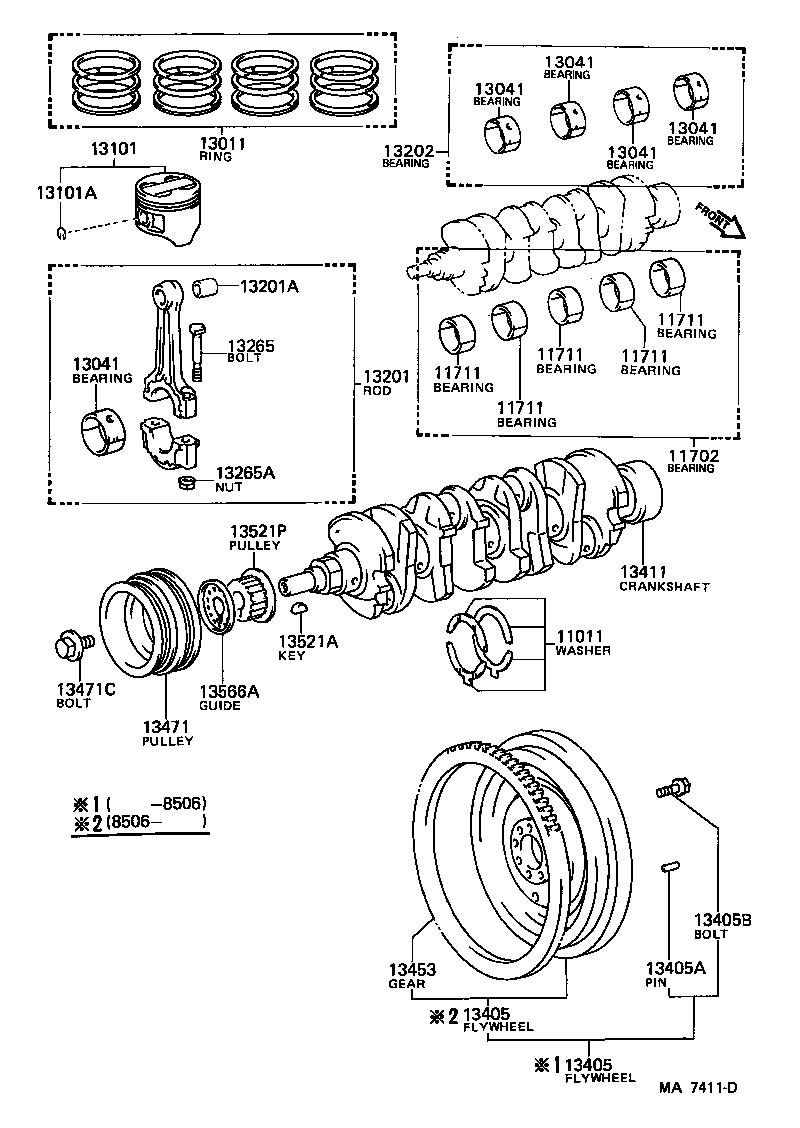Toyota 13011-16090 RING SET, PISTON