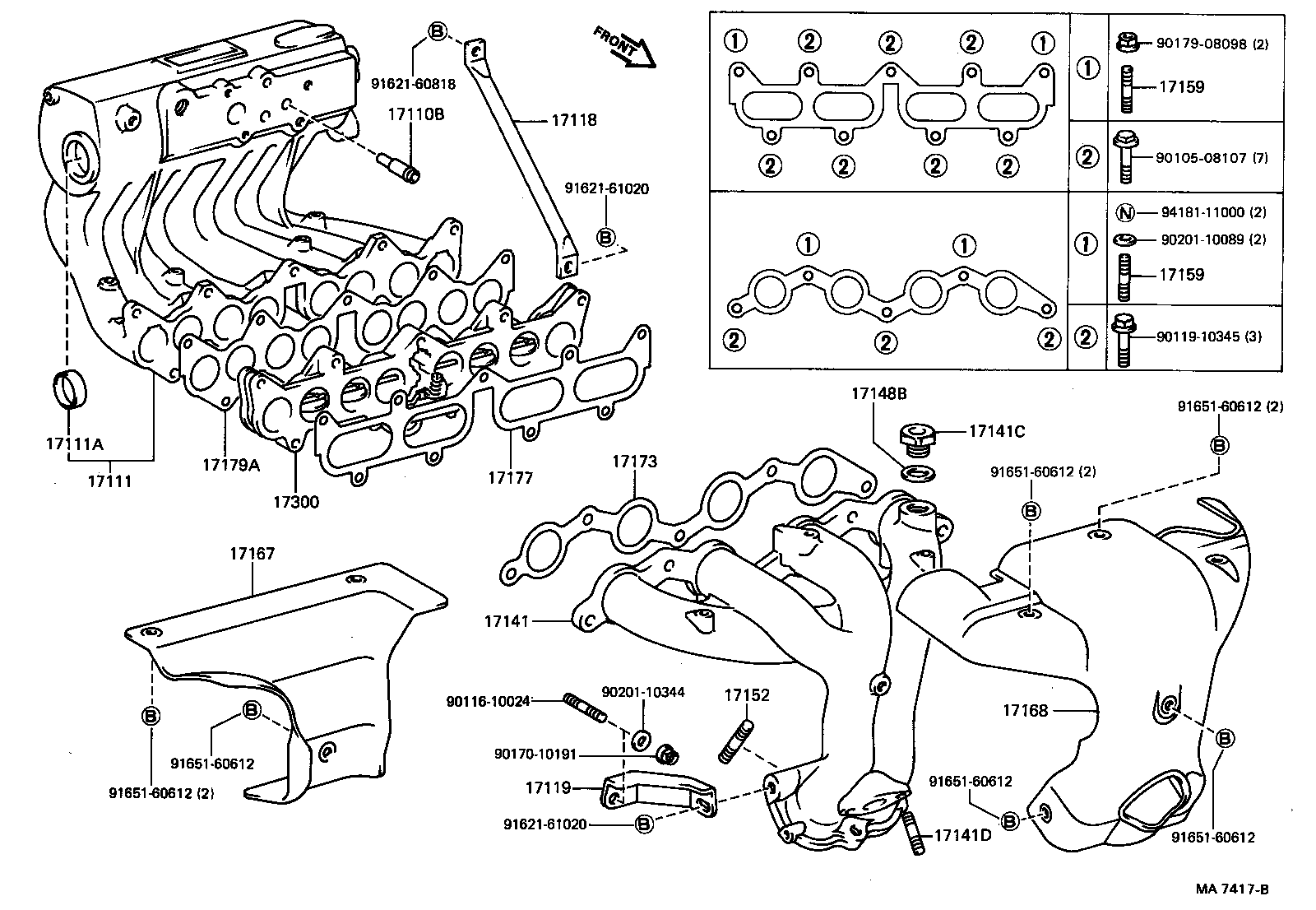 17101-88380 MANIFOLD, INTAKE product image