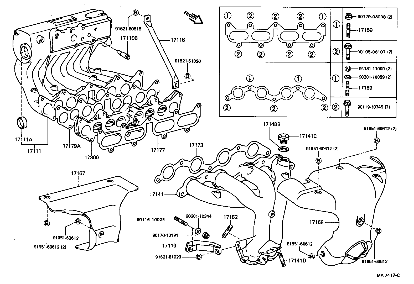 17139-16010 STAY, MANIFOLD, NO.2 product image