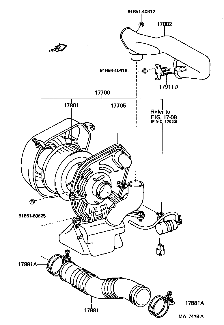 17700-15191 CLEANER ASSY, AIR product image