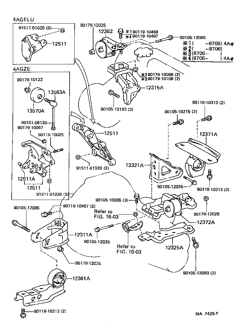 12362-16060 INSULATOR, ENGINE MOUNTING, RH(FOR TRANSVERSE ENGINE) product image