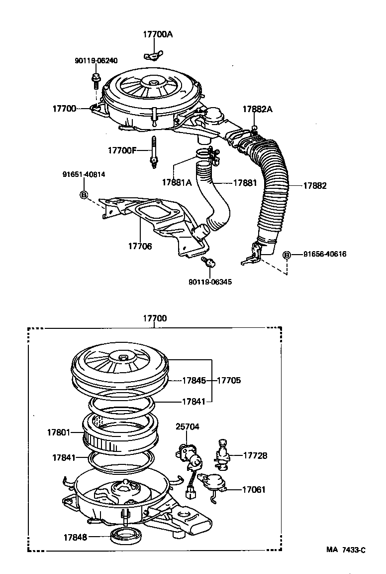17700-15191 CLEANER ASSY, AIR product image