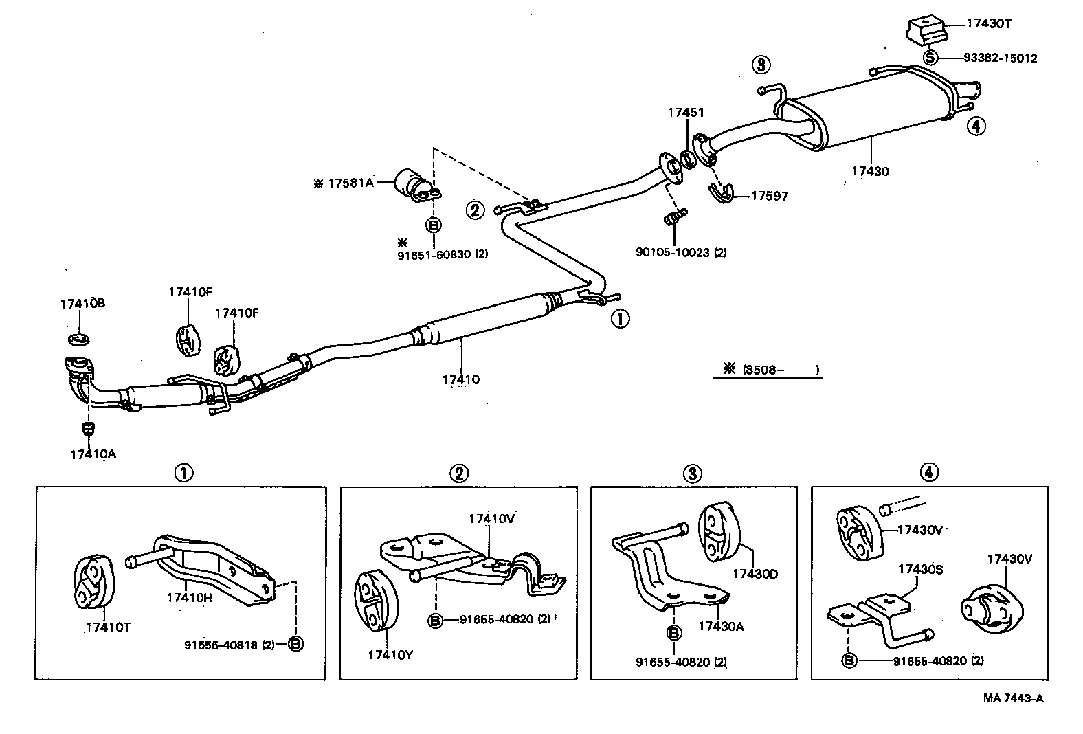 17430-63020 PIPE ASSY, EXHAUST, TAIL product image