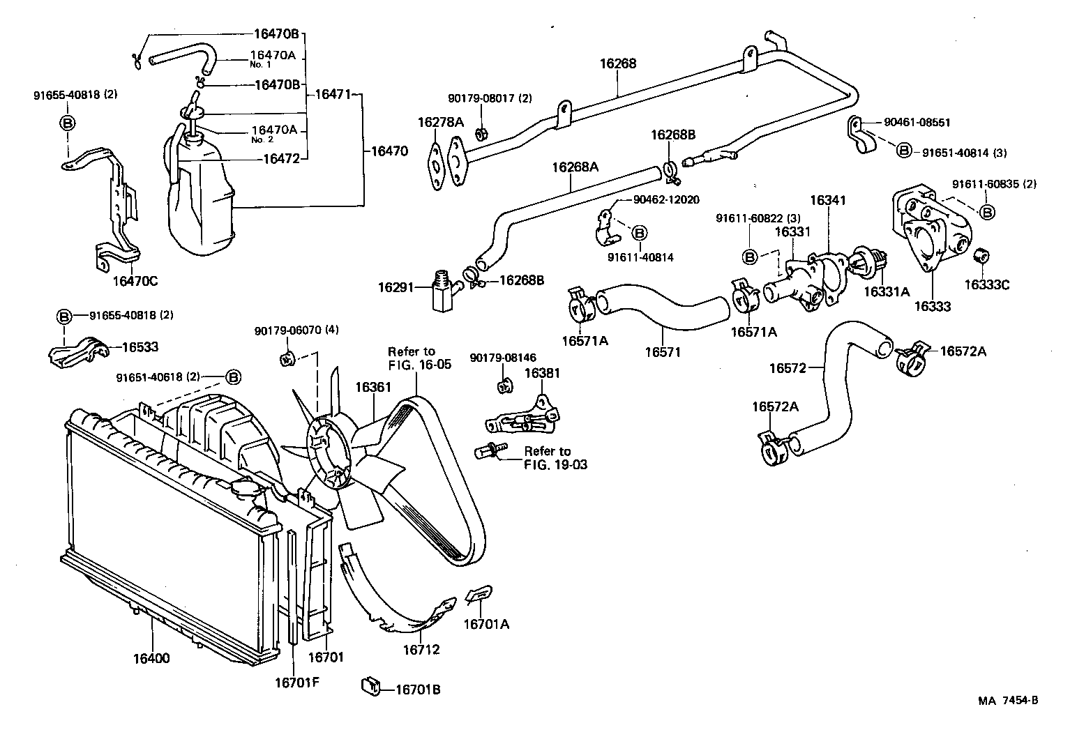 Toyota 16400-70120 RADIATOR ASSY