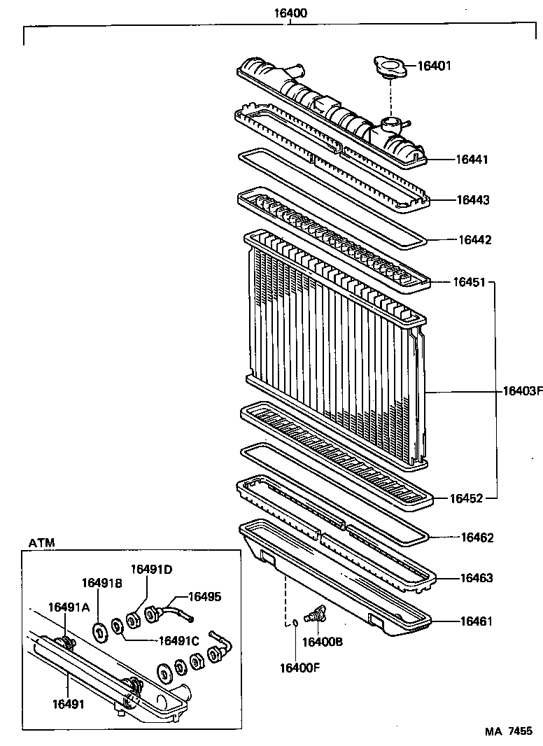 16381-70050 BAR, FAN BELT ADJUSTING product image