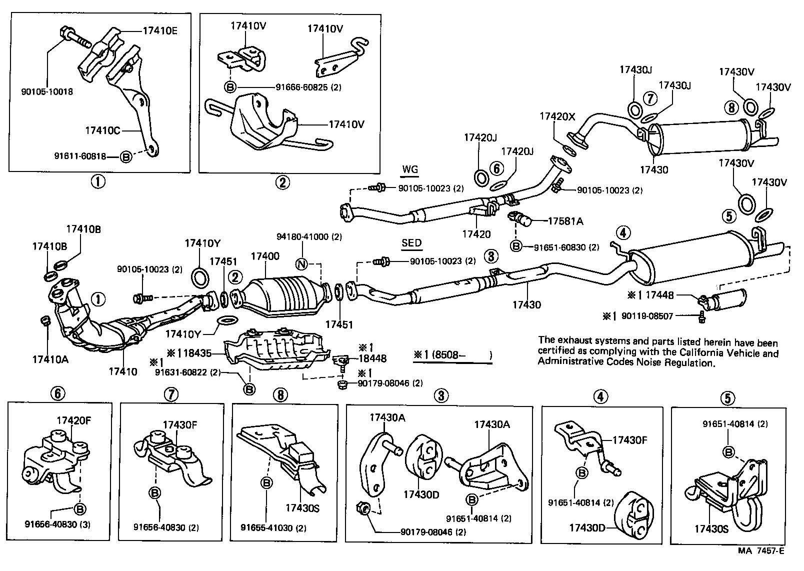 17430-43271 PIPE ASSY, EXHAUST, TAIL product image