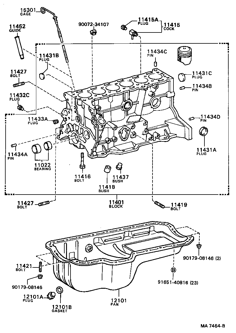 90116-06058 BOLT, STUD(FOR OIL PAN) product image