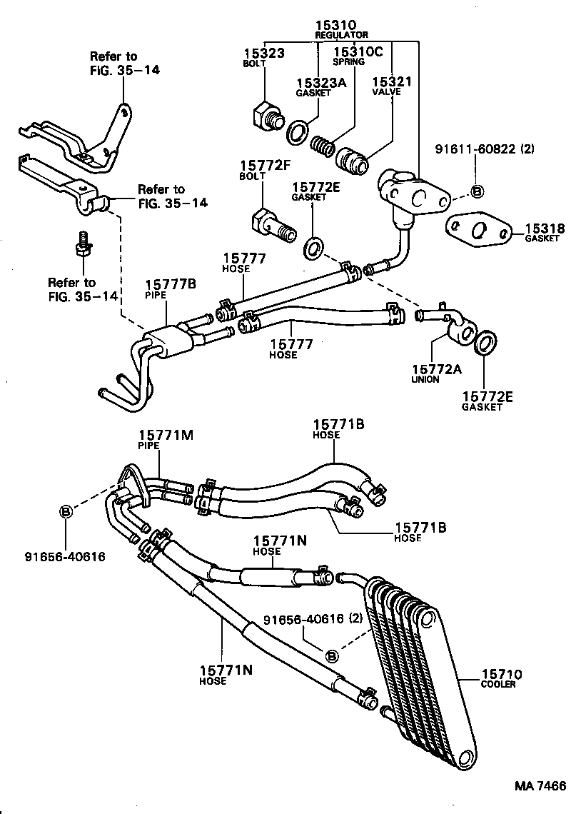 15710-54030 COOLER ASSY, OIL product image