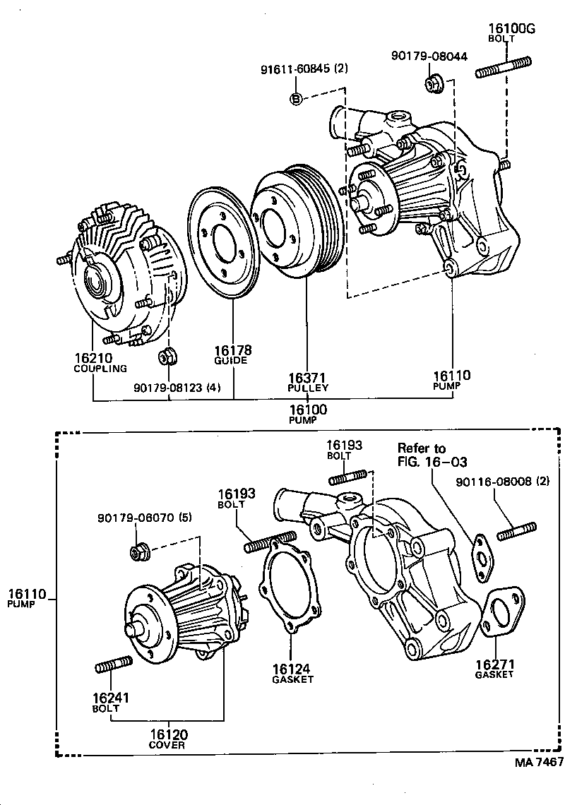 16210-88340 COUPLING ASSY, FLUID product image
