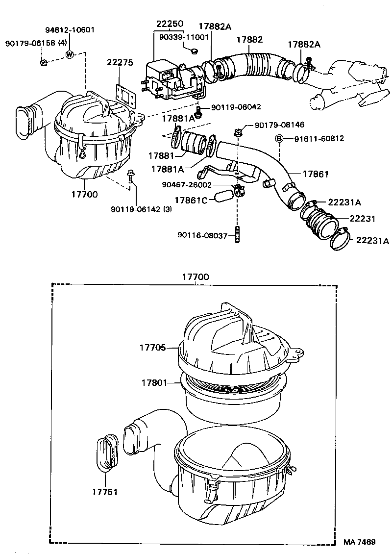 17700-63091 CLEANER ASSY, AIR product image
