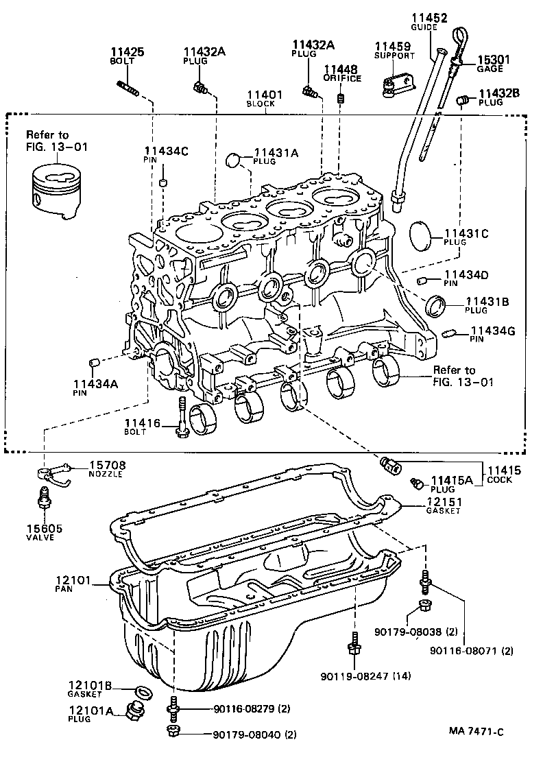 11401-39447 BLOCK SUB-ASSY, CYLINDER product image
