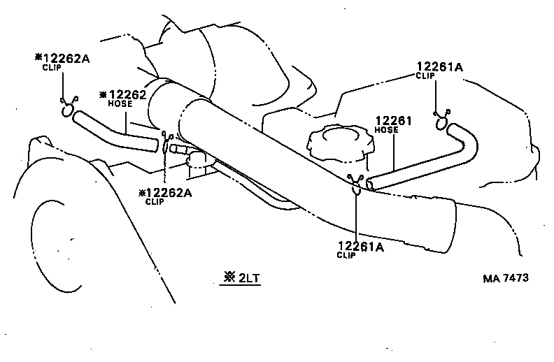 12261-54020 HOSE, VENTILATION product image