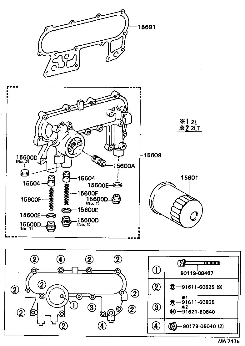 15609-71020 BRACKET SUB-ASSY, OIL FILTER product image