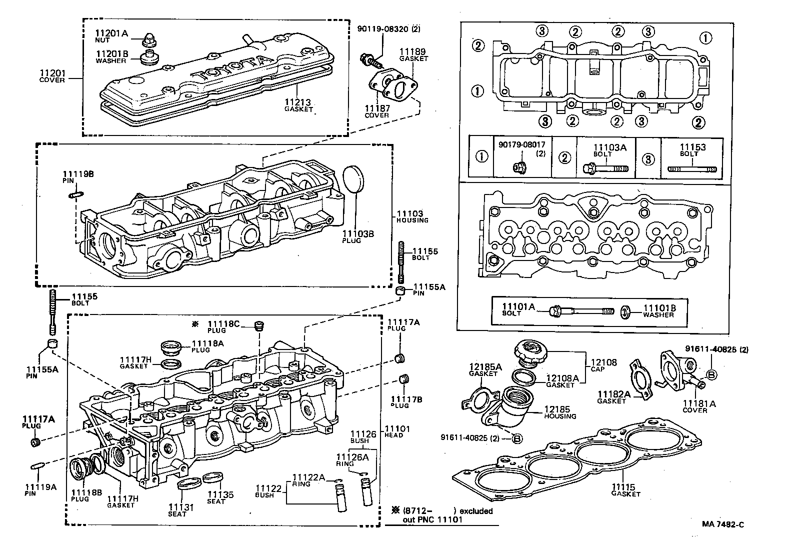 11201-88340 COVER SUB-ASSY, CYLINDER HEAD product image