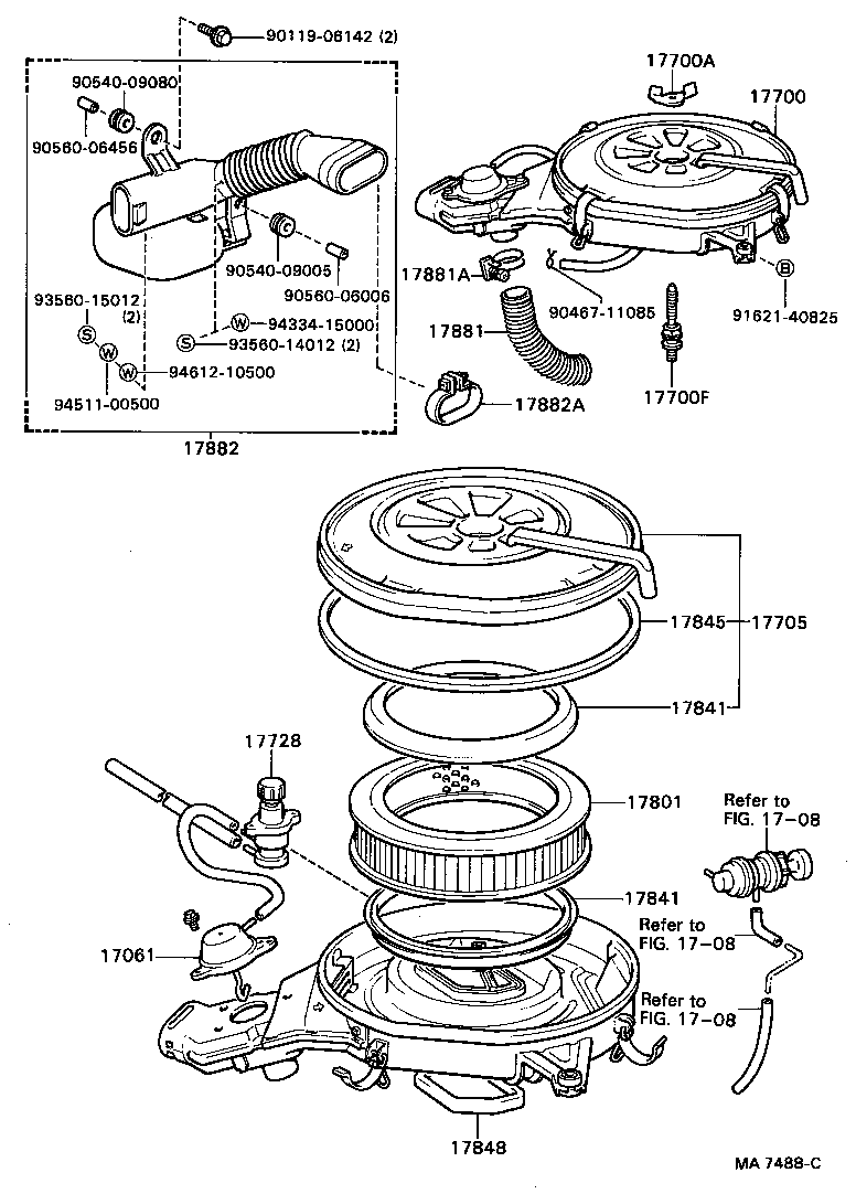17700-63091 CLEANER ASSY, AIR product image