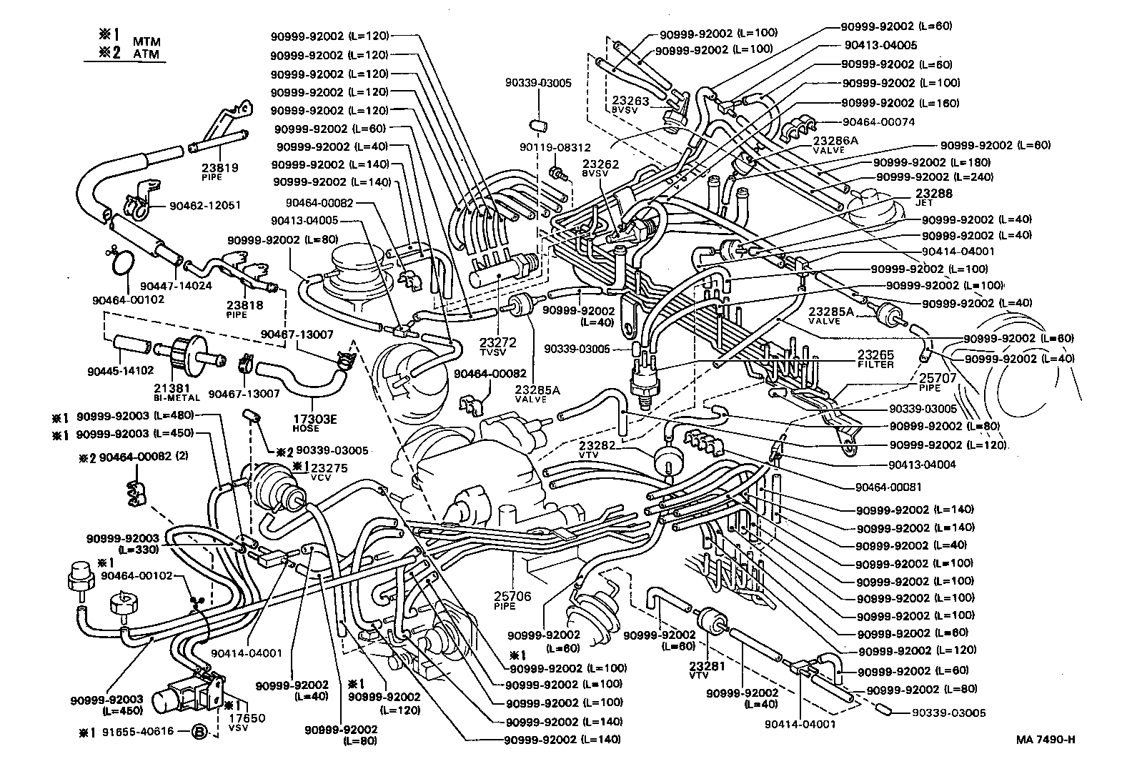 17341-70130 HOSE, NO.1(FOR IDLE-UP) product image