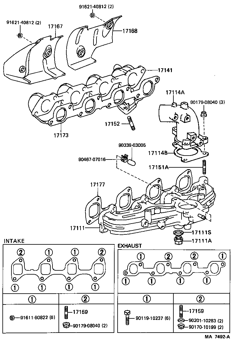 17118-88301 STAY, MANIFOLD product image