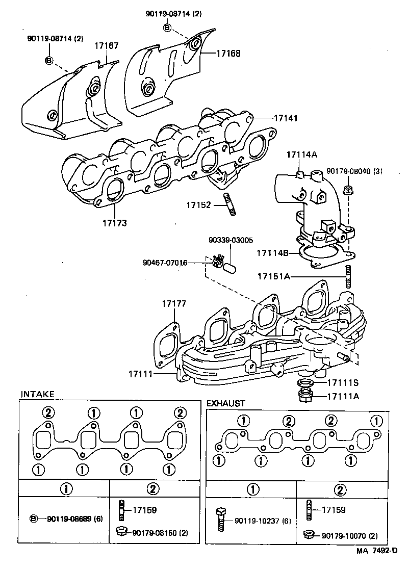 17167-35080 INSULATOR, EXHAUST MANIFOLD HEAT, NO.2 product image