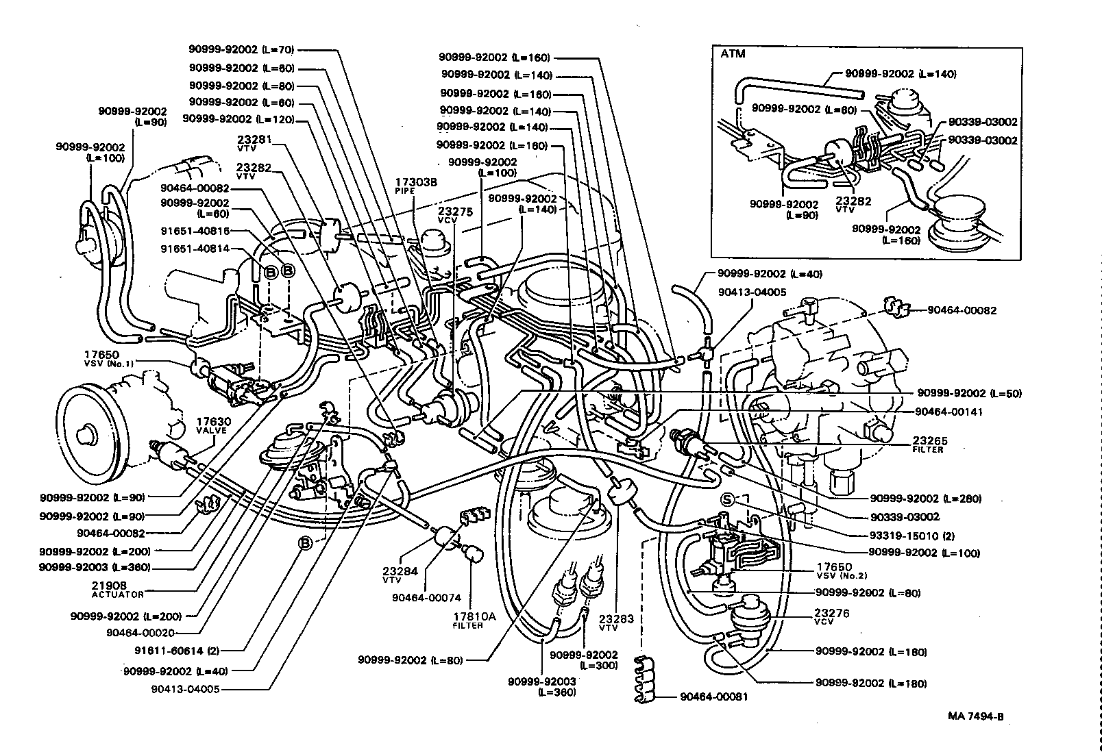 17341-70130 HOSE, NO.1(FOR IDLE-UP) product image