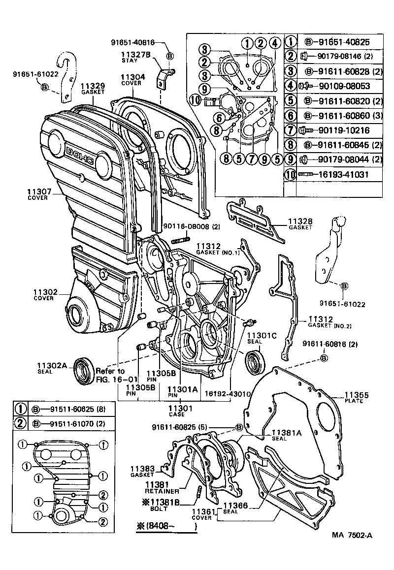 Toyota 11383-35010 GASKET, ENGINE REAR OIL SEAL RETAINER