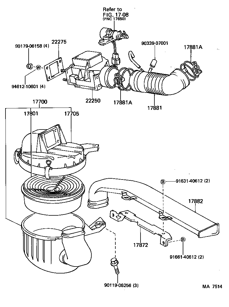 17700-16100 CLEANER ASSY, AIR product image