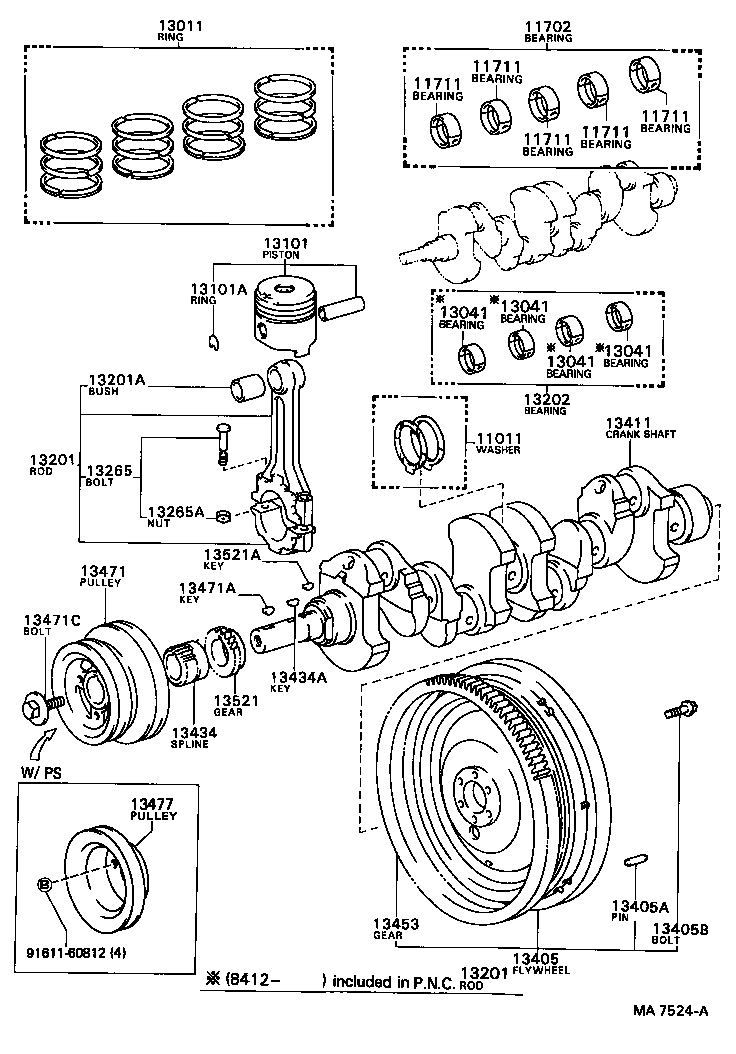 13202-54010 BEARING SET, CONNECTING ROD product image