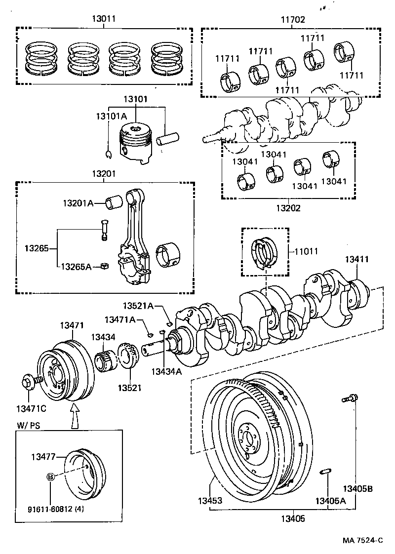 13201-79025 ROD SUB-ASSY, CONNECTING product image