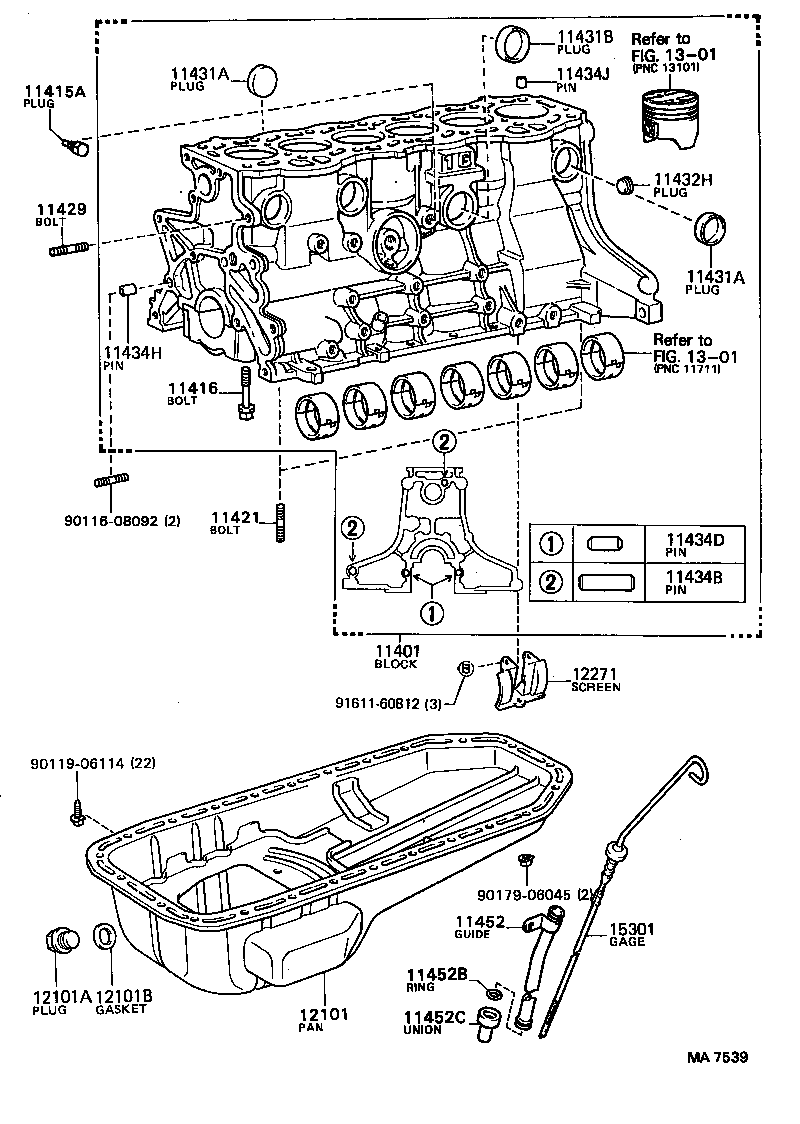 90116-06058 BOLT, STUD(FOR OIL PAN) product image