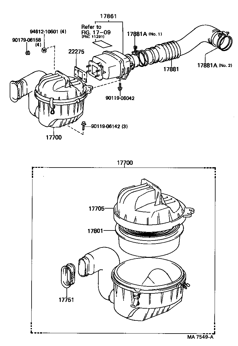 17700-63091 CLEANER ASSY, AIR product image