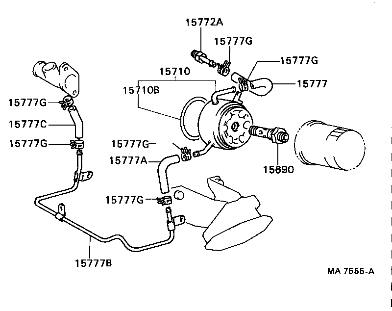 15710-54030 COOLER ASSY, OIL product image