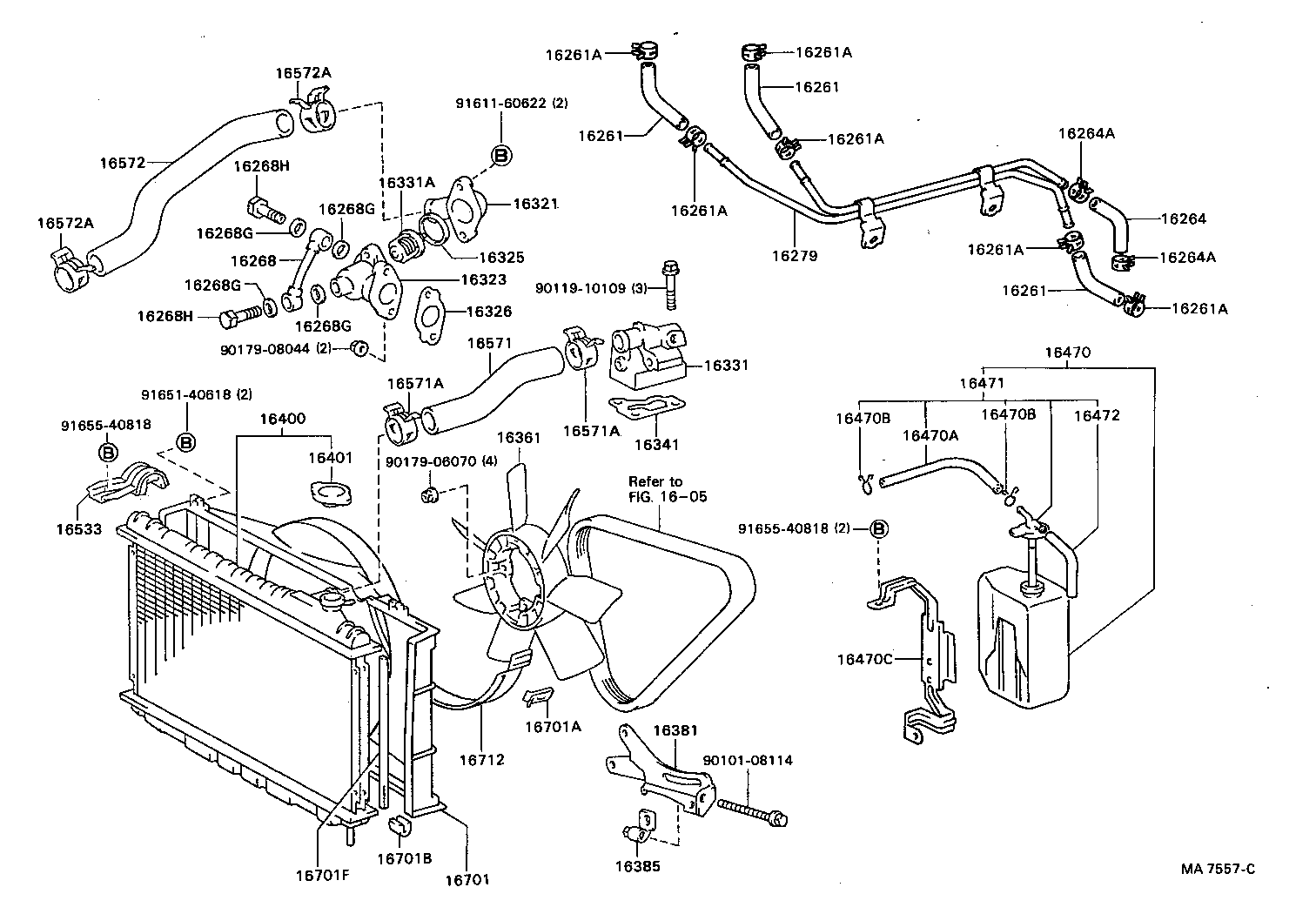 16381-70021 BAR, FAN BELT ADJUSTING product image