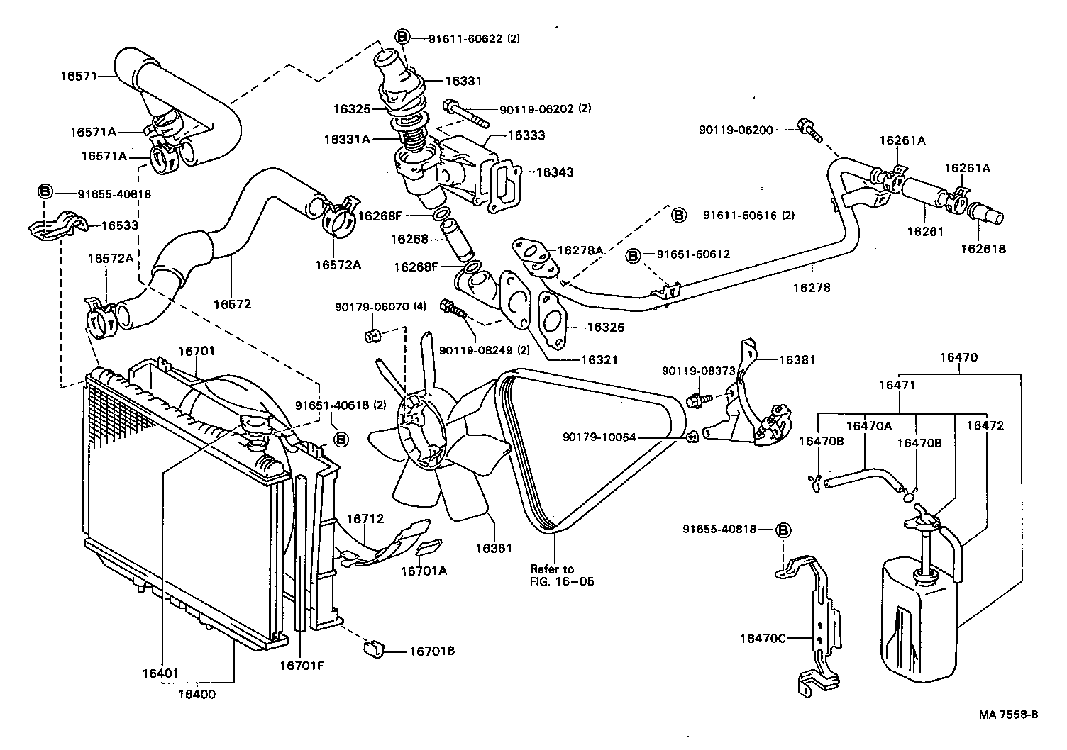 16381-70021 BAR, FAN BELT ADJUSTING product image