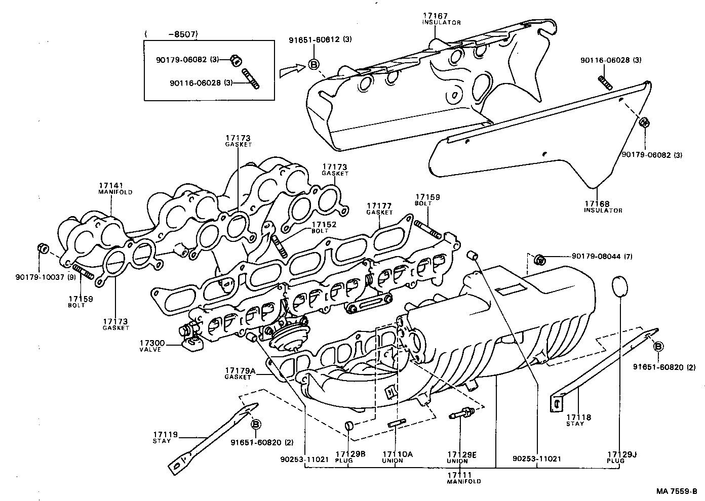 17118-88301 STAY, MANIFOLD product image