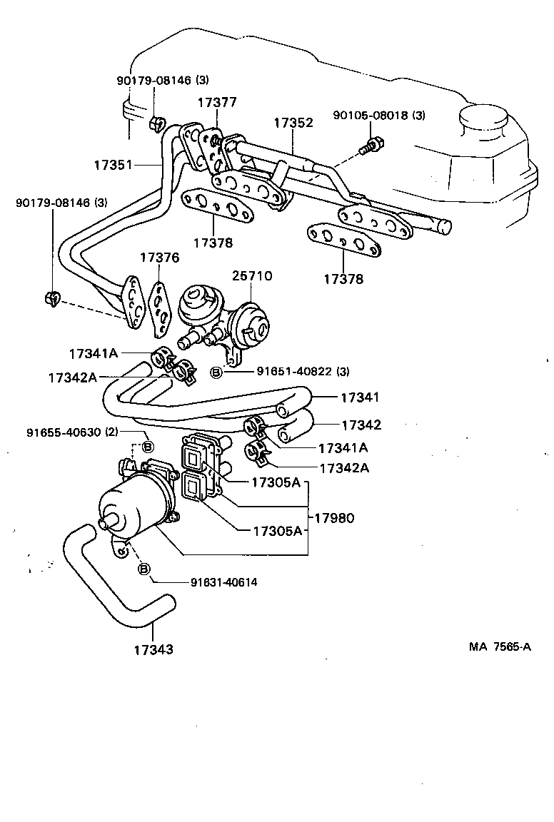 17376-38011 GASKET, AIR TUBE product image