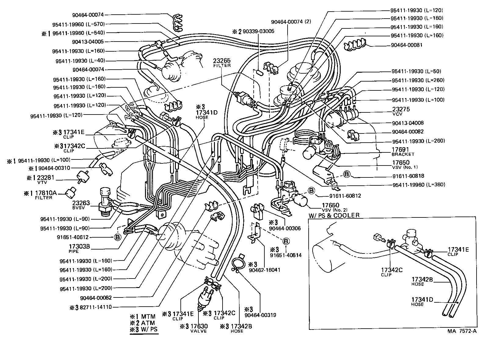 17303-43050 PIPE SUB-ASSY, AIR, NO.1 product image