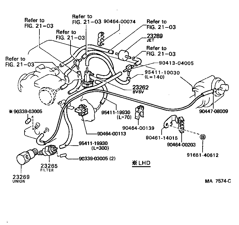 17303-43050 PIPE SUB-ASSY, AIR, NO.1 product image