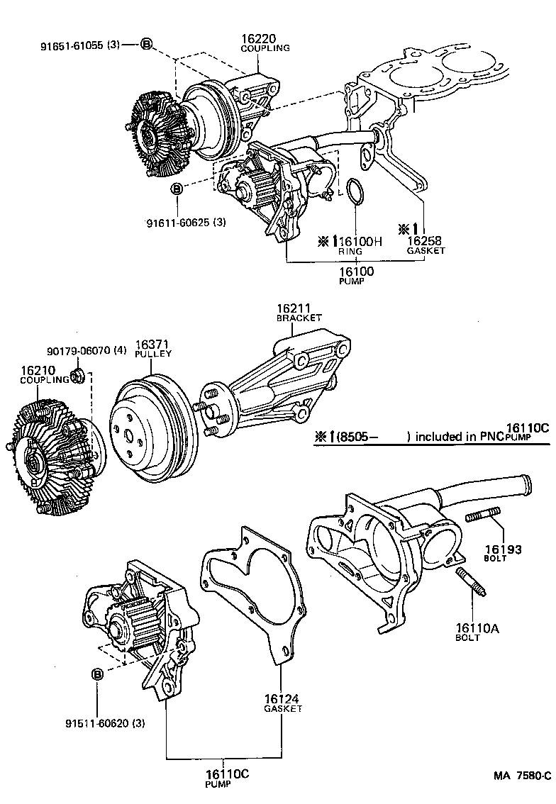 16210-88340 COUPLING ASSY, FLUID product image