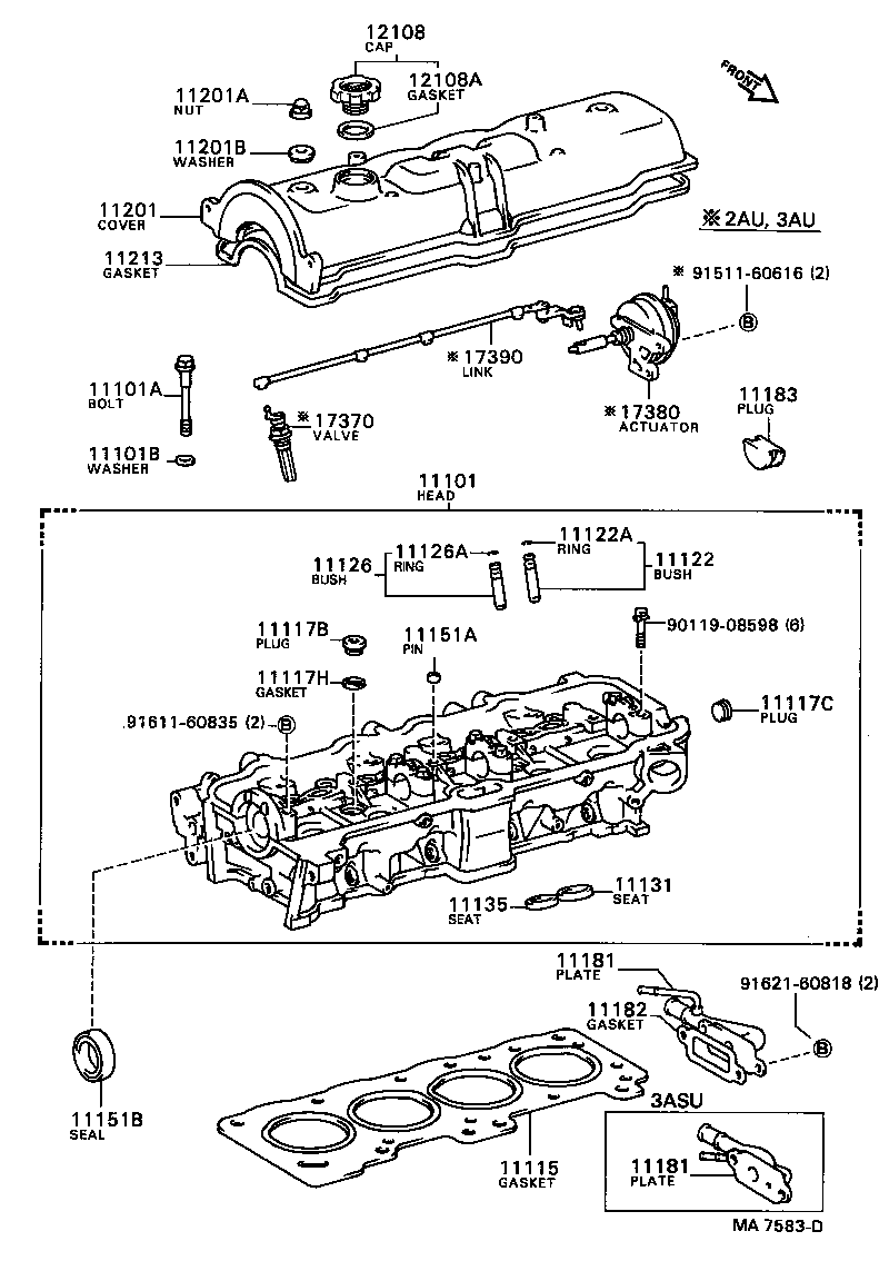 11101-15060 HEAD SUB-ASSY, CYLINDER product image