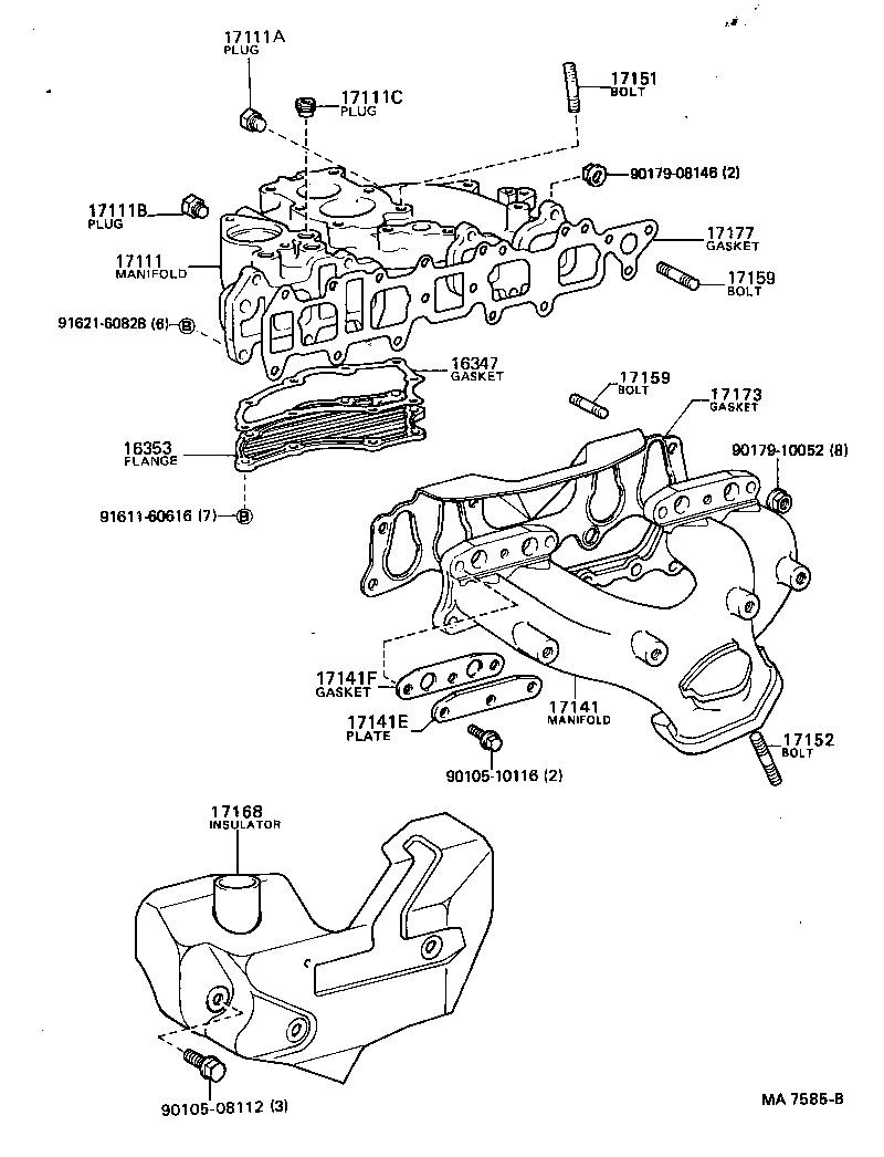 17118-88301 STAY, MANIFOLD product image