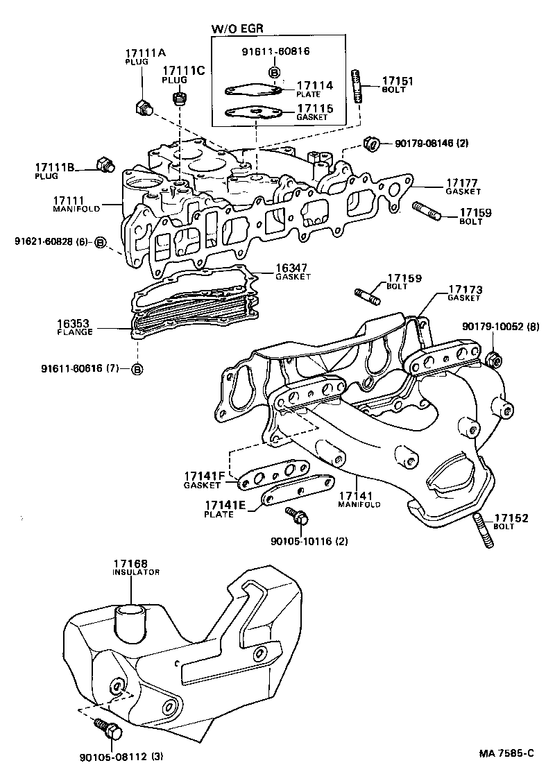 17111-74030 MANIFOLD, INTAKE product image