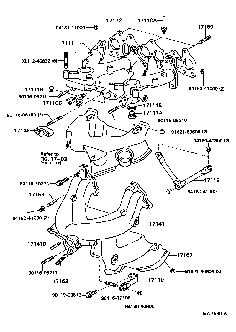 17118-15060 STAY, MANIFOLD product image