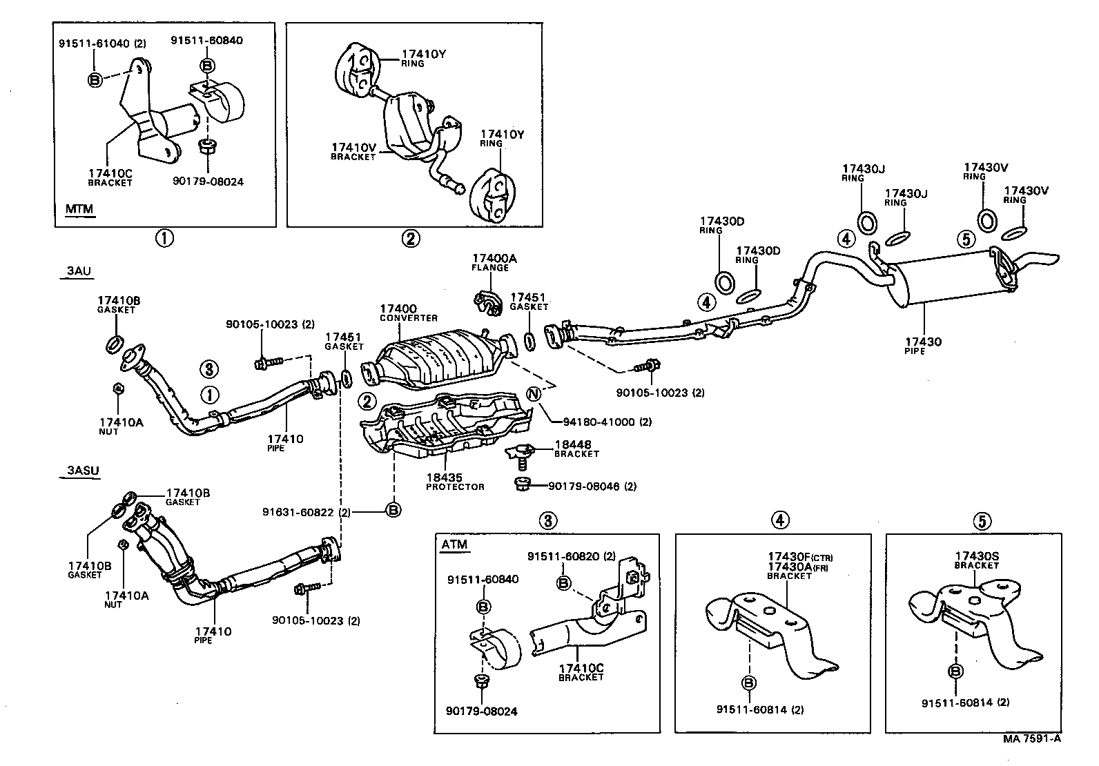 17430-15300 PIPE ASSY, EXHAUST, TAIL product image