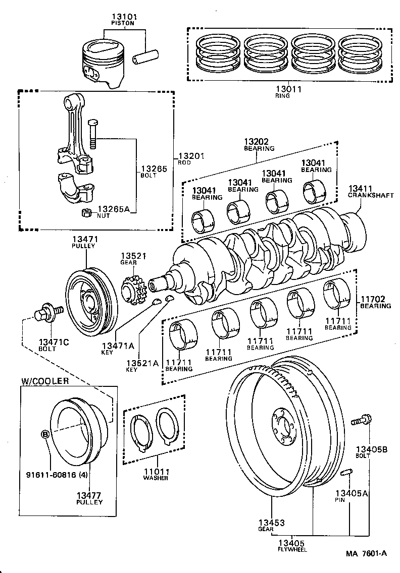 13201-79025 ROD SUB-ASSY, CONNECTING product image