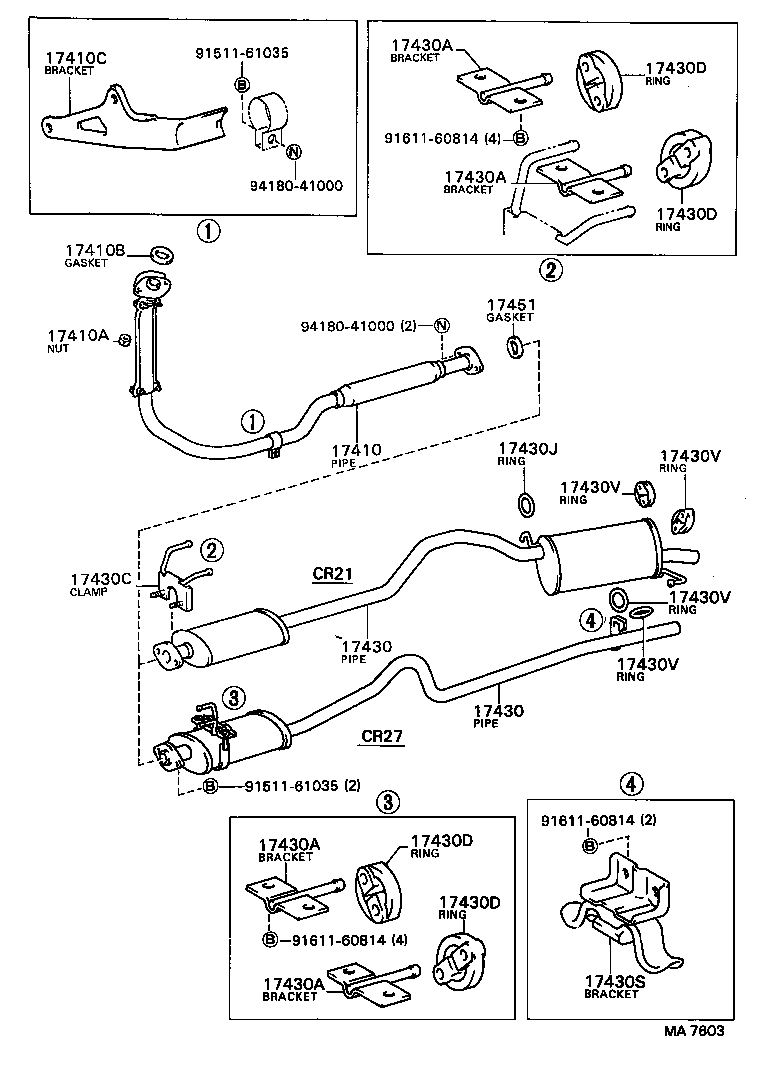 17430-64280 PIPE ASSY, EXHAUST, TAIL product image