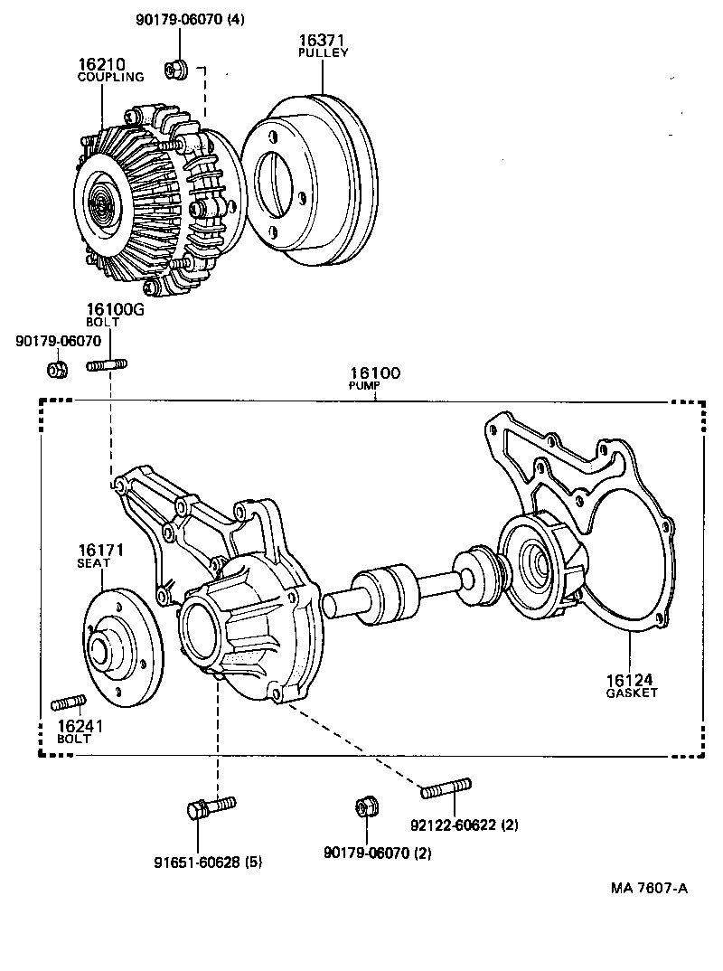 16100-79037 PUMP ASSY, ENGINE WATER product image