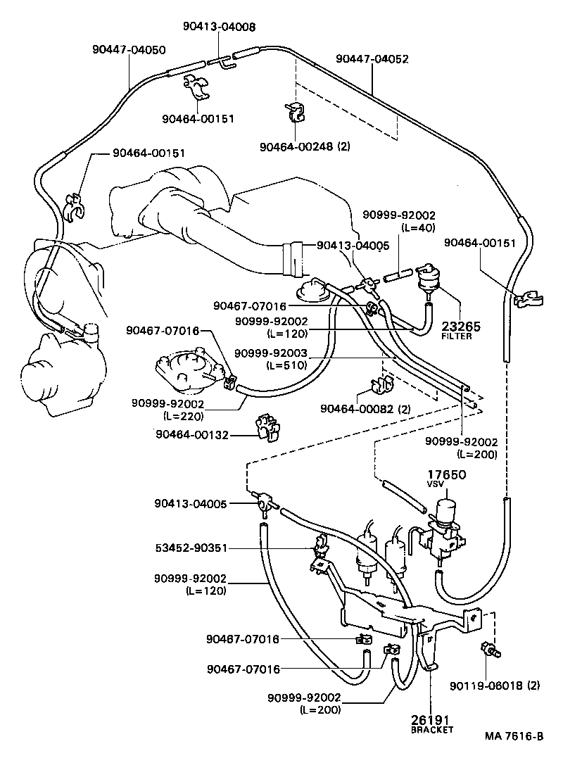 17341-70150 HOSE, NO.2(FOR IDLE-UP) product image