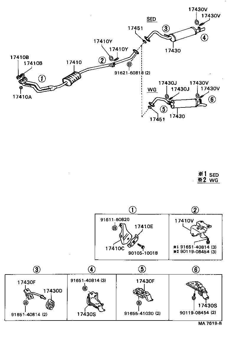 17430-43300 PIPE ASSY, EXHAUST, TAIL product image
