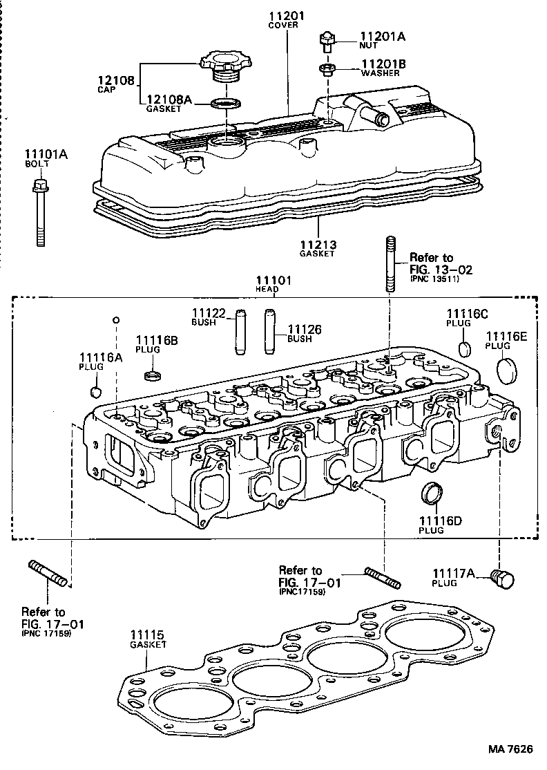 11101-35040 HEAD SUB-ASSY, CYLINDER product image