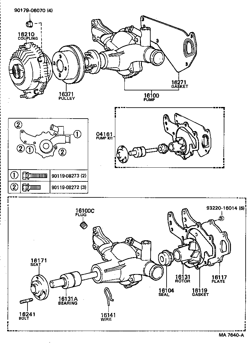 16100-59076 PUMP ASSY, ENGINE WATER product image