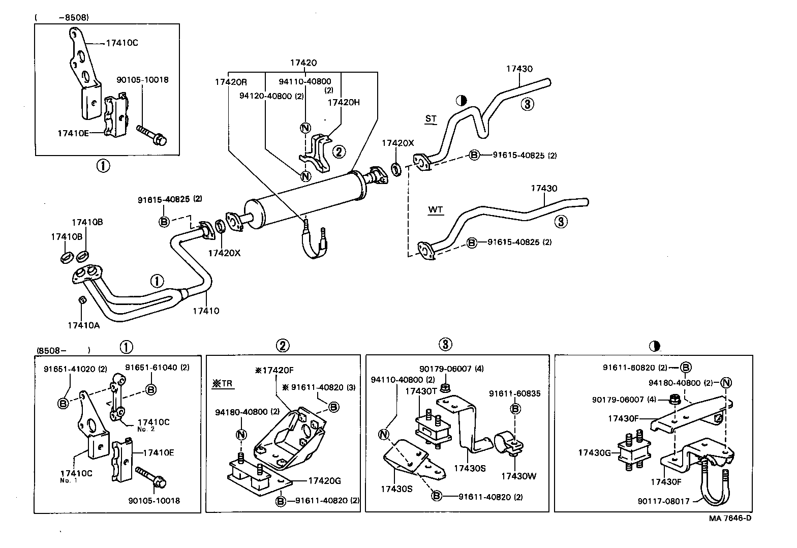 17420-56201 PIPE ASSY, EXHAUST, CENTER product image